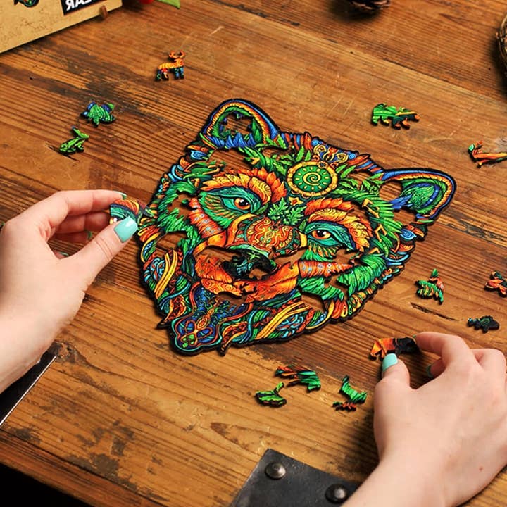 Woodlika - Wholesale Puzzle - Kids - Wise Bear Jigsaw Puzzle | Magic Animals4
