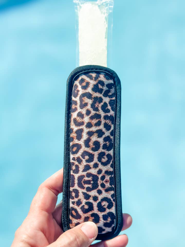 Neoprene Popsicle Holder "Cheetah" for wholesale by Harris Girls & Co.
