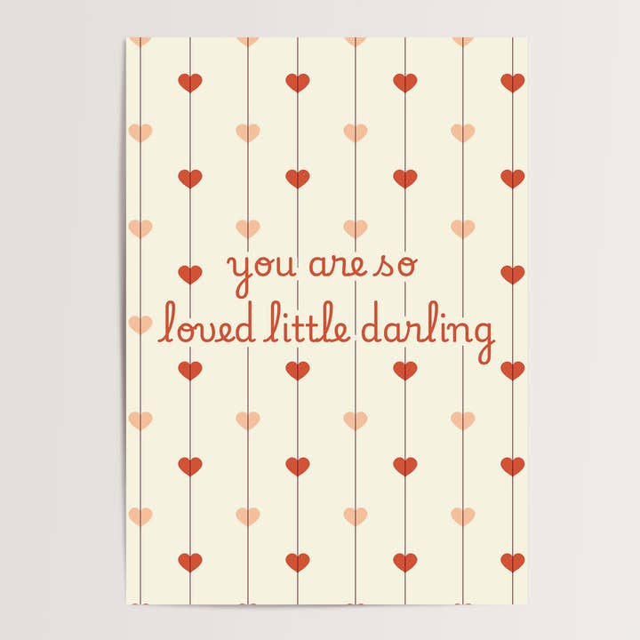 Harley and J - Wholesale Art print – Kids & baby - Heart Pattern Nursery Print – You Are So Loved Wall Art for Kids and Babies1