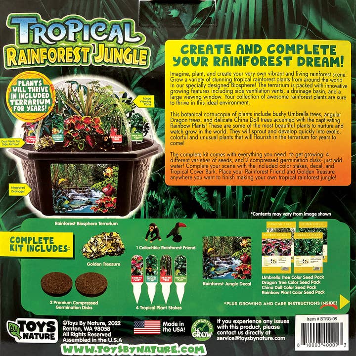 Silver Circle Products - Vente Kit de bricolage – enfant - Terrarium de biosphère de jungle de forêt tropicale9