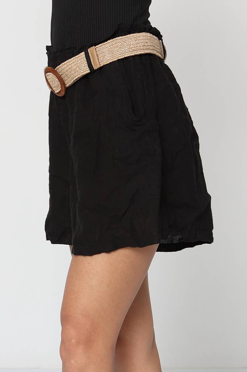 LÉA & LUC – wholesale Shorts – Dam – Shorts i 100 % linne med bälte REF. 505755