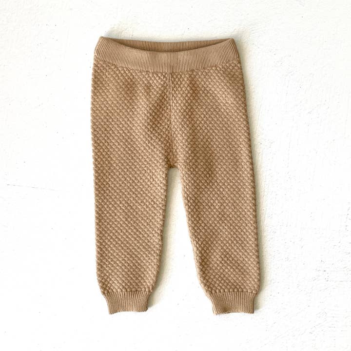Viverano Organics – wholesale Trousers – Baby – Milan Earthy Sweater Knit Baby Legging Pants Organic Cotton3