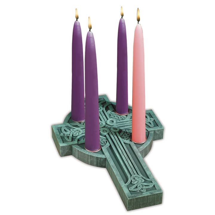 Abbey + CA Gift - Wholesale Candle holder - Celtic Cross Advent Candle Holder