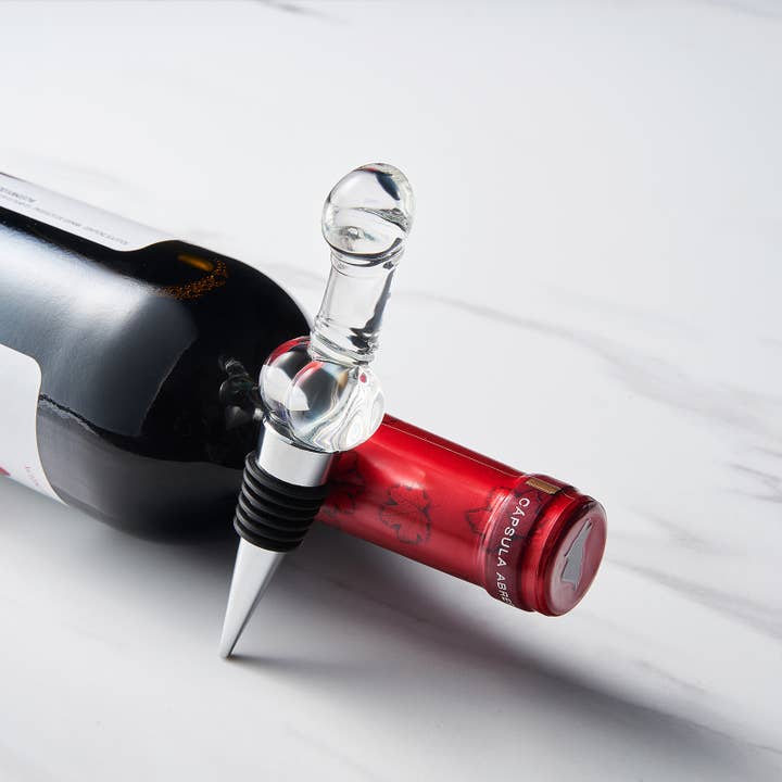 The Wine Savant / Khen Glassware – wholesale Wine stopper – Unique Wine Bottle Stopper - Funny Wine Cork Beverage Bottle