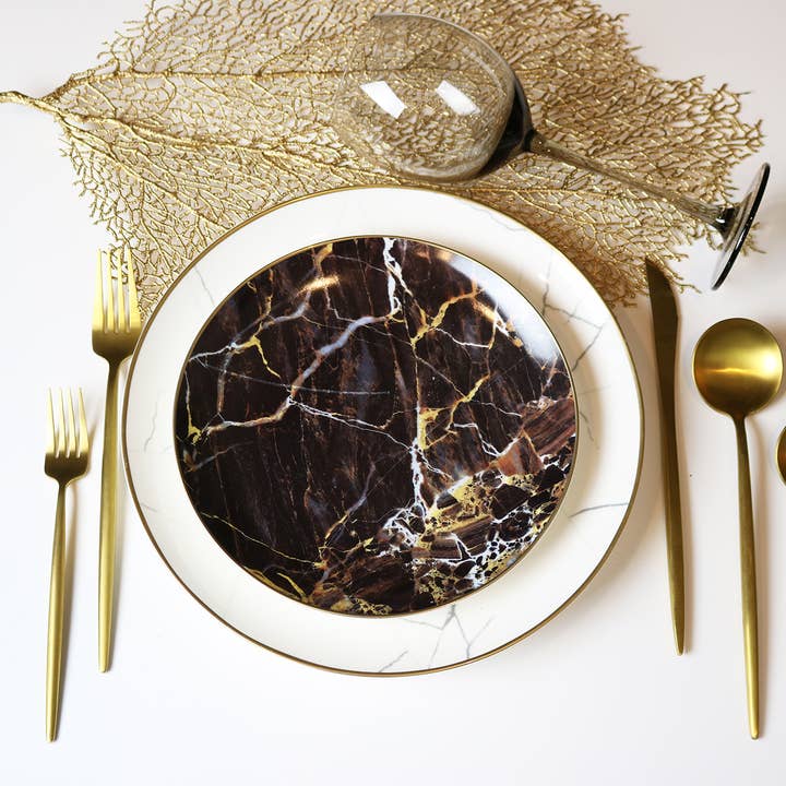 Carrara Accent Plate - Set of 4 for wholesale by Little White Dish