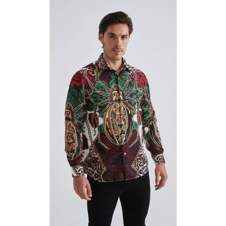 Comfort fit overhemd met patroon voor wholesale door Yves Enzo