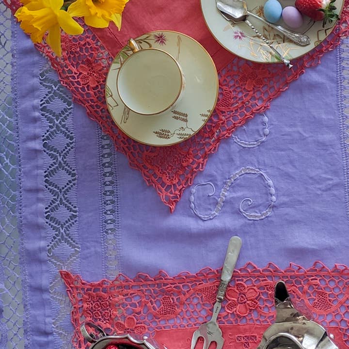 Heyfoo - Wholesale Placemat - Set van drie kleedjes met koraal buranokant4