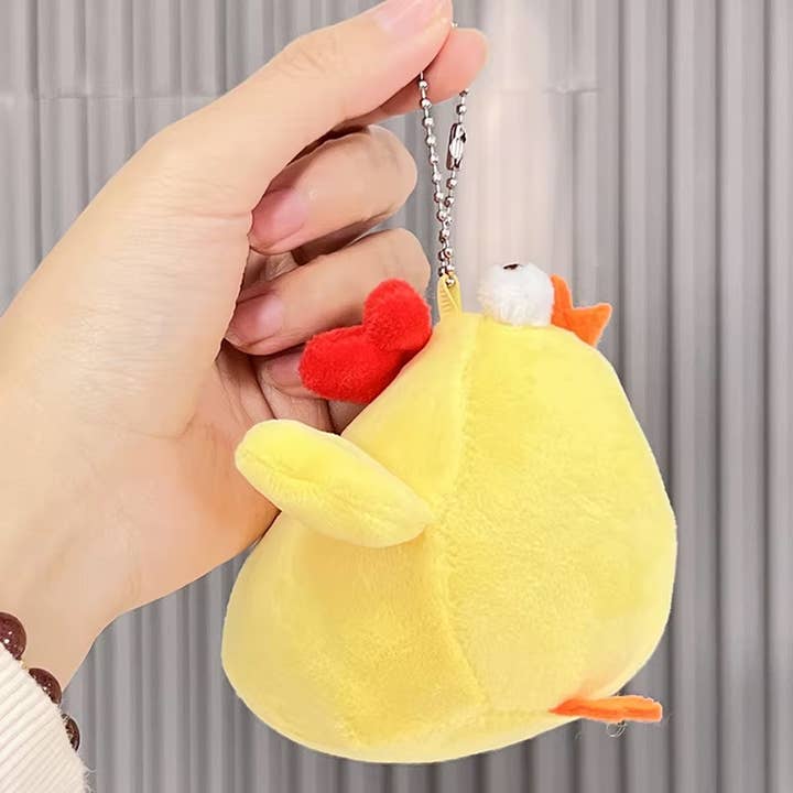 PR GROUPS LLC - Vendita all'ingrosso Portachiavi - Bambini - Portachiavi Pupazzo di Peluche Pollo Carino - Assortito