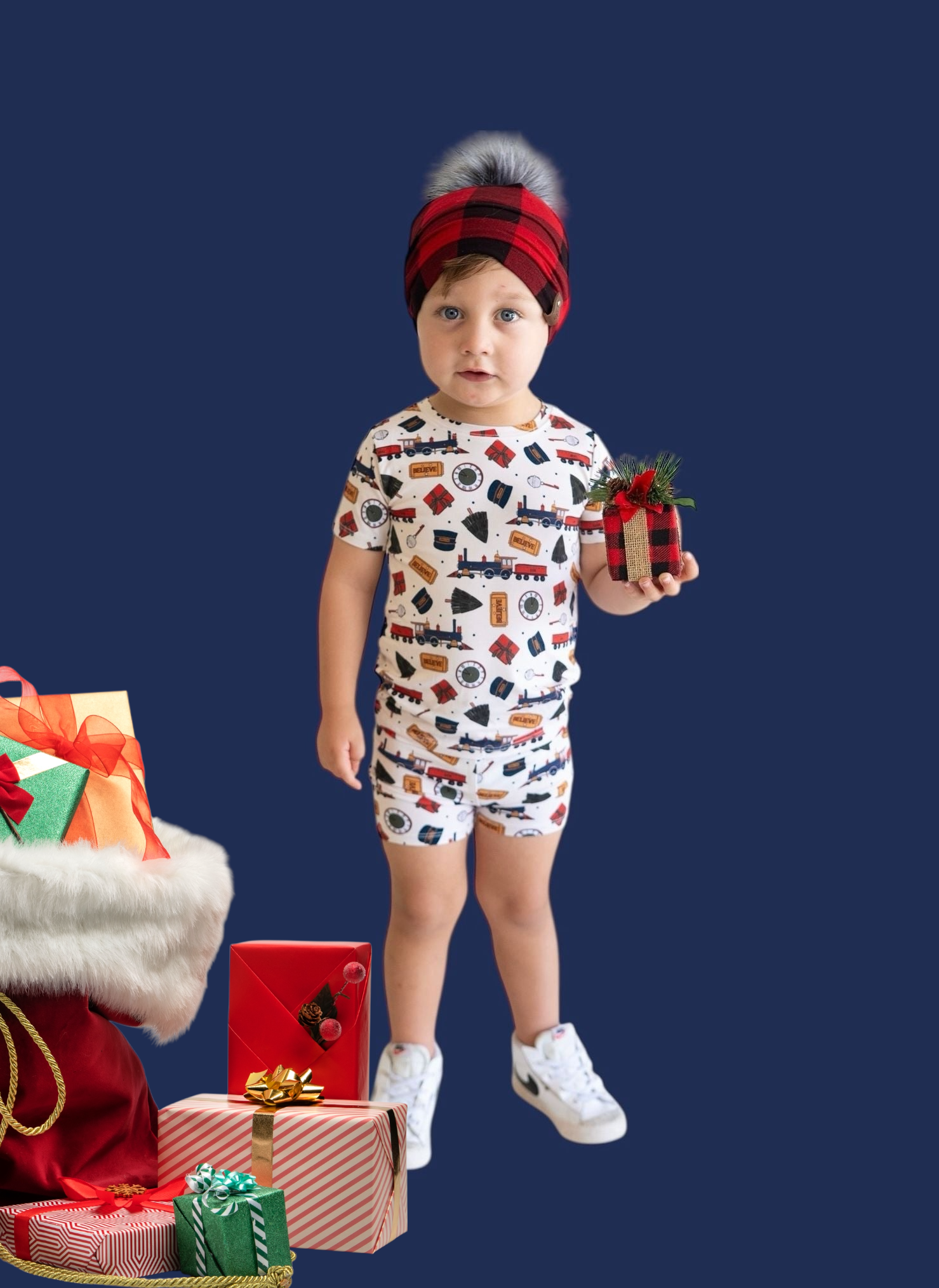 Dream Big Little Co. – Engroshandel Pyjamasæt - Børn – POLAR MAGIC EXPRESS DRØMME KORT SÆT1