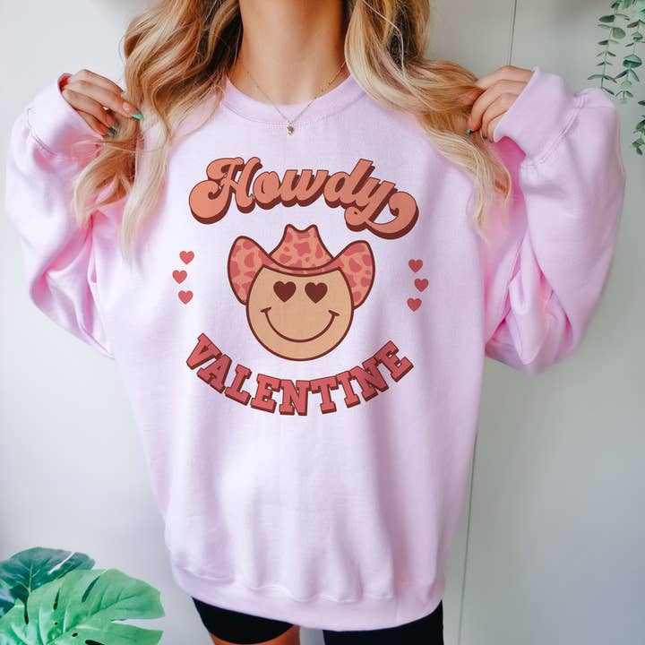 Howdy Valentine Crewneck Sweatshirt for wholesale by Untamed Country