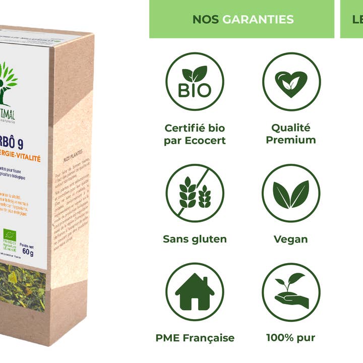 Bioptimal - Venta al por mayor Tés saludables/desintoxicantes - L'Herbô 9 Plantas para Infusión Herbal Bio Energía y Vitalidad 60 g5