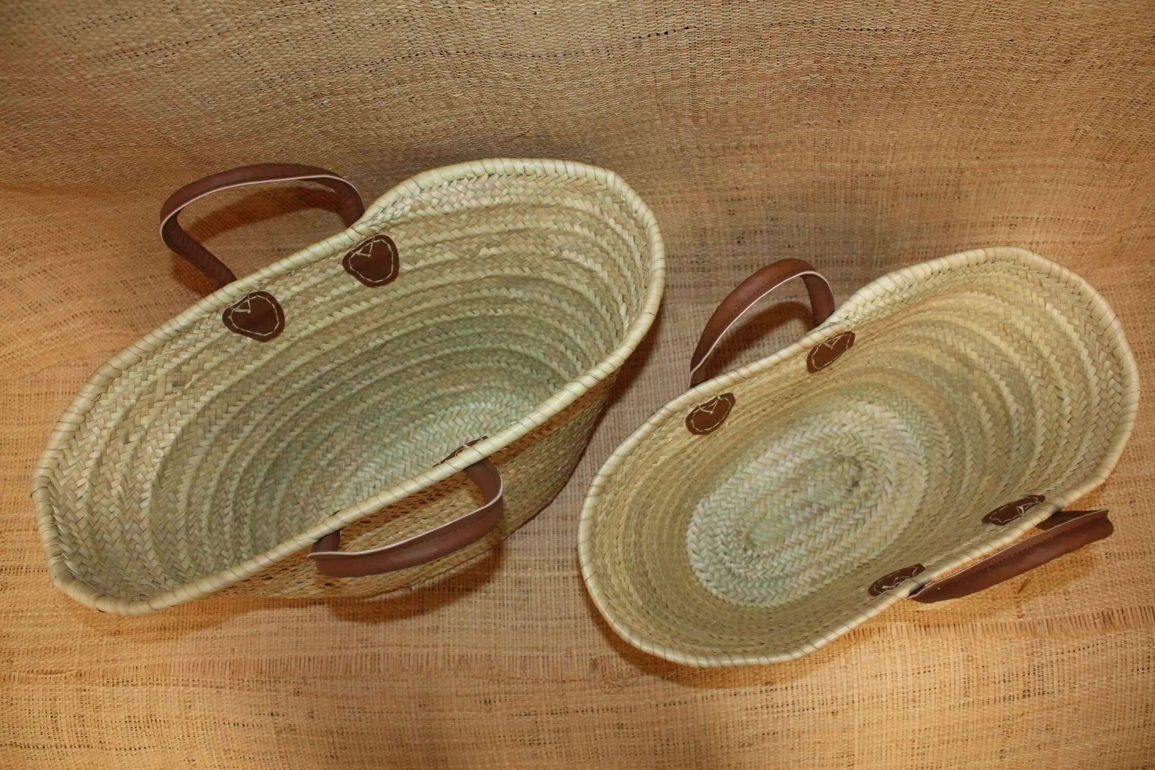 Boutique Huléti - Wholesale Beach Bag - VEGAN Wicker Tote: Perfect for Your Shopping! Rattan Basket for the Market & Straw Beach Bag! Woven in PALM + Vegan Handles4