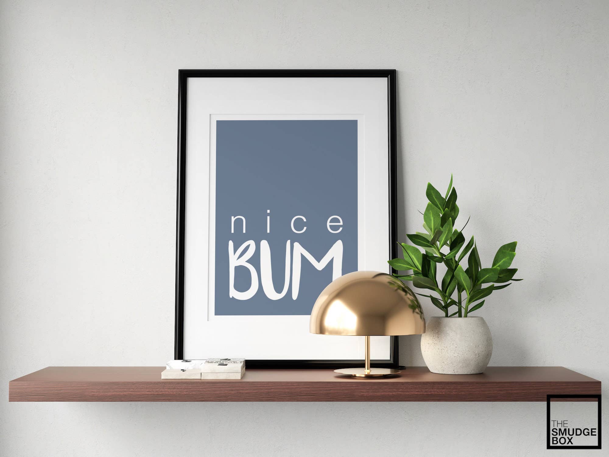 The Smudge Box – wholesale Badrumsskylt – Nice bum badrum Väggkonst, WC Print, Fräskig Heminredning3