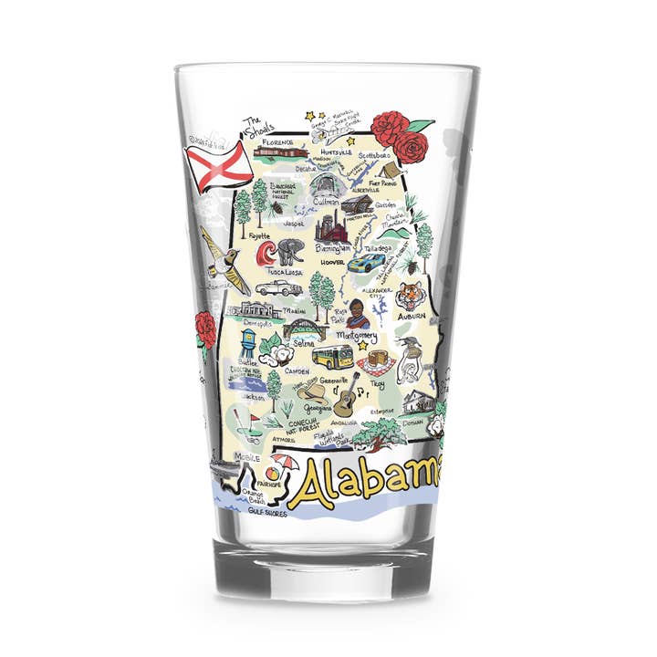 Bicchiere Fishkiss Alabama da 16 once per la vendita all'ingrosso da parte di Wet-it!