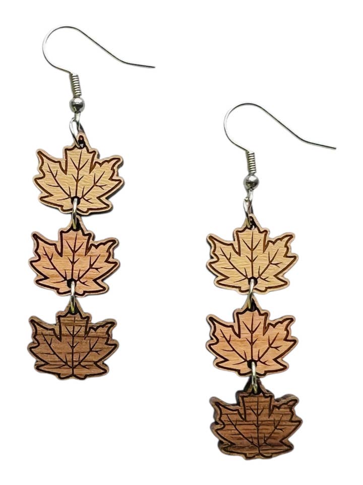 Fall Autumn Leaf Earrings for wholesale by The Thankful Creations LLC