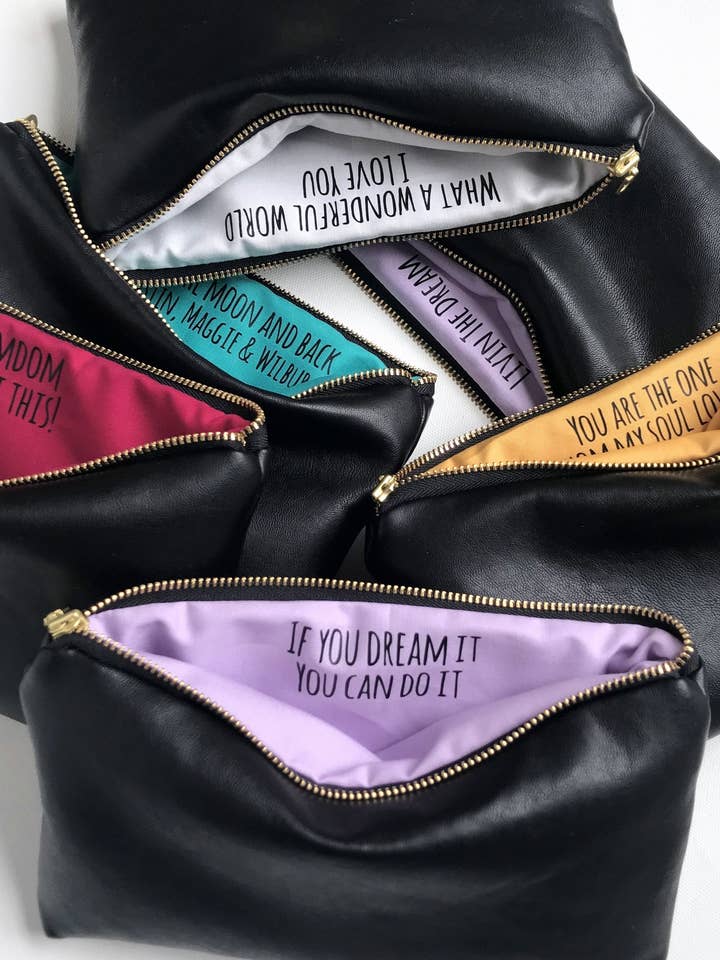 Borsa con Messaggio Nascosto Nero | Personalizza per la vendita all'ingrosso da parte di Shop Sandra Smith