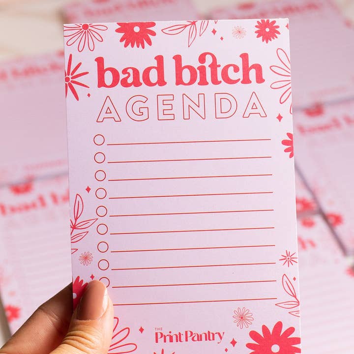 The Print Pantry - Wholesale Notepad - Bad Bitch Agenda Notepad4