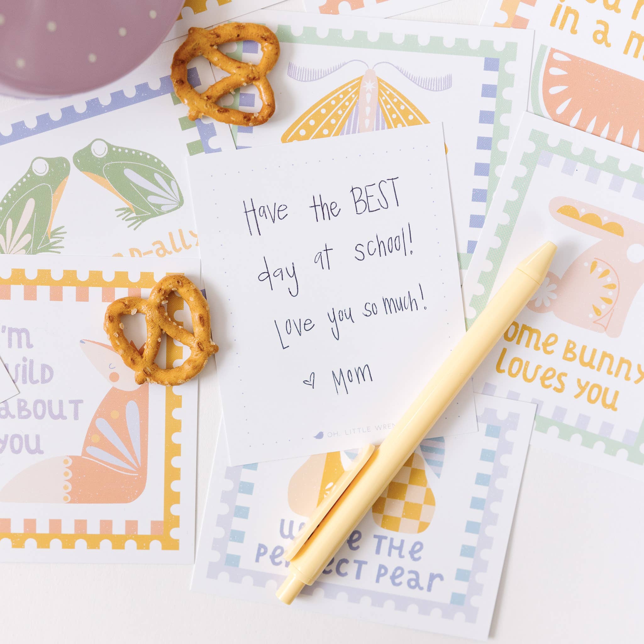 oh, little wren - Wholesale Stationery/Notecard Set - Punny Notes Cards, a Set of 20 Lunchbox or Just Because Note5
