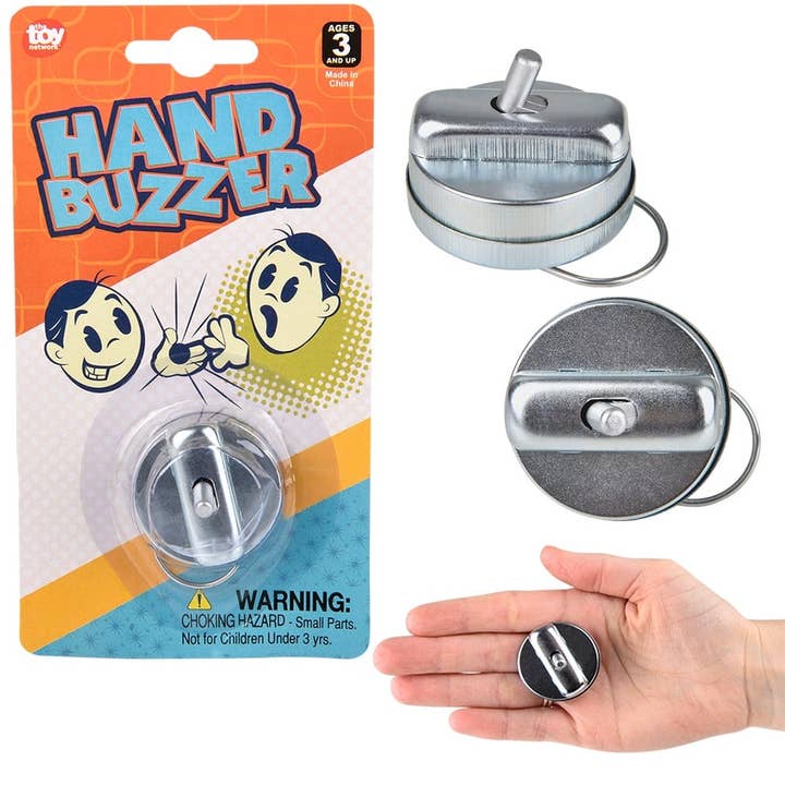 Metal Hand Buzzer 1.5" LLB kids toys for wholesale by La Luna Bella - Toys