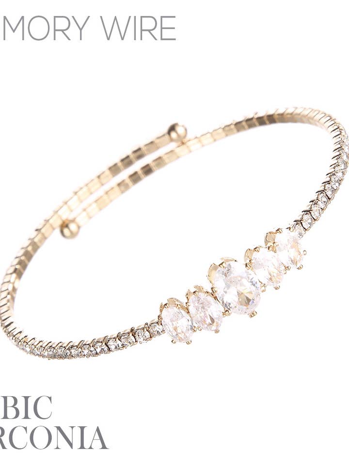 Pulseira CZ Marquise Cuff por atacado de Accessorize Me