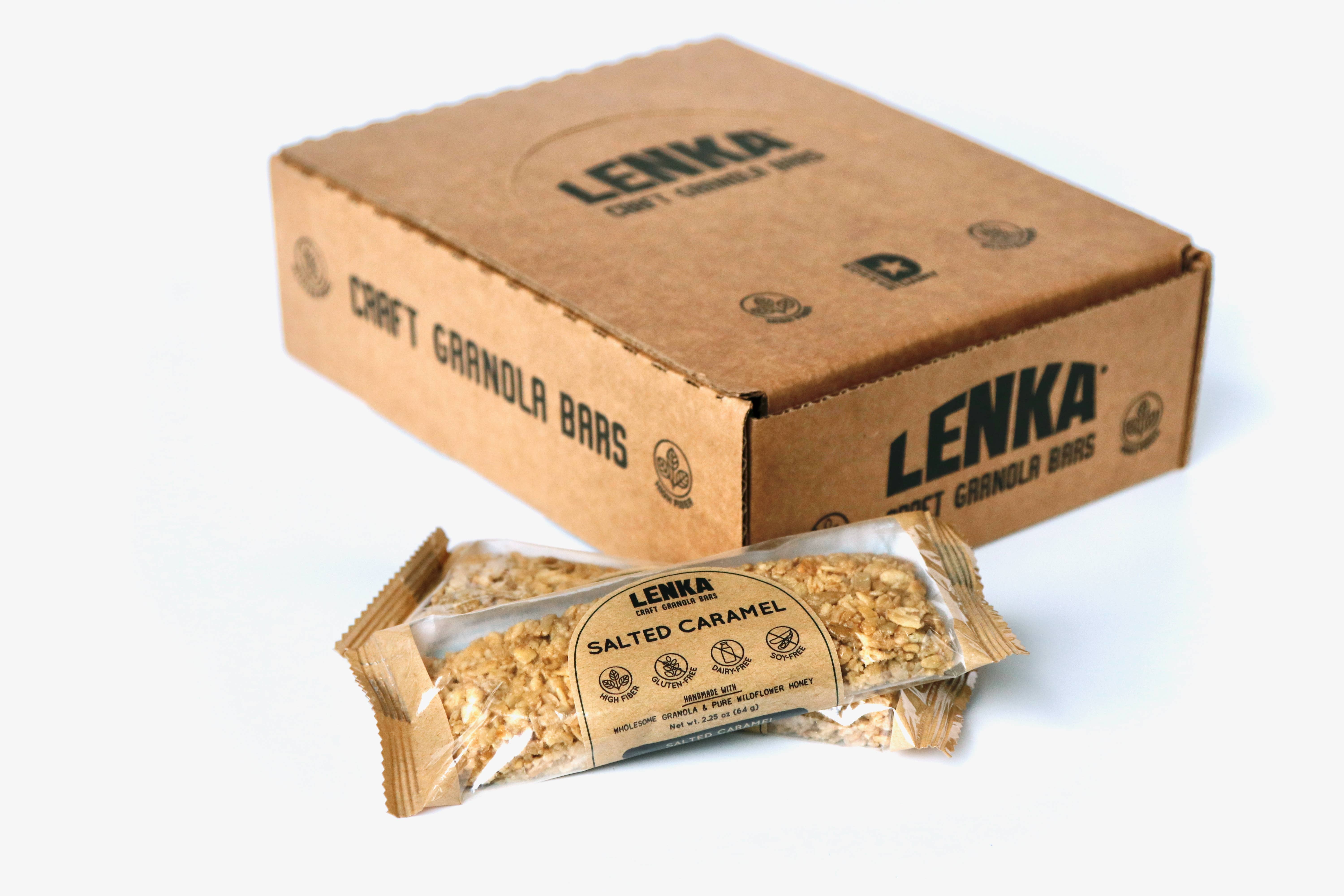 Lenka Craft Granola Bars - Wholesale Snack Bar - Salted Caramel Granola Bar - Dairy Free, High Fiber2