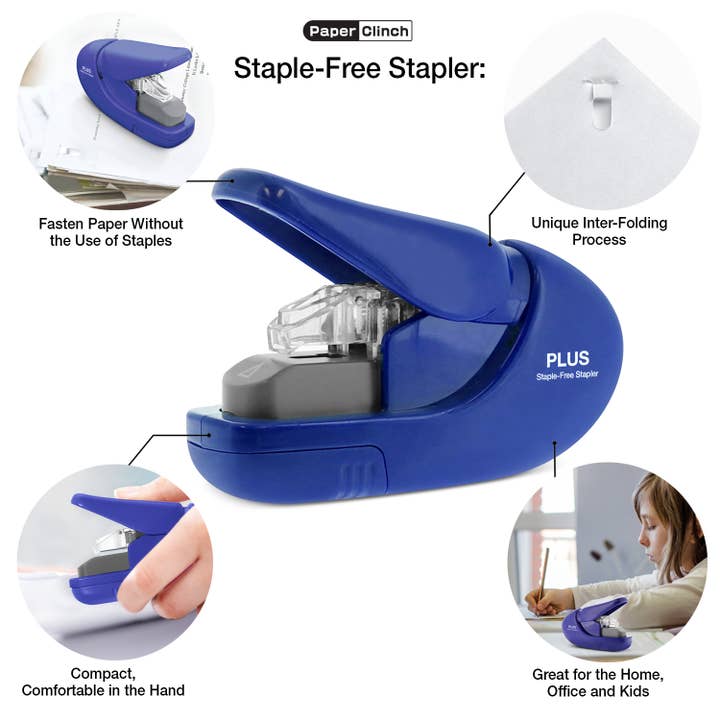 PLUS CORPORATION OF AMERICA - Wholesale Stapler - Paper Clinch Staple Free Stapler5