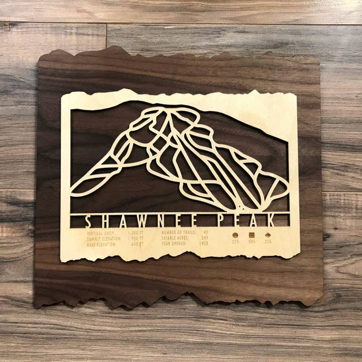 Shawnee Peak Trail Map for wholesale by Mountaincut