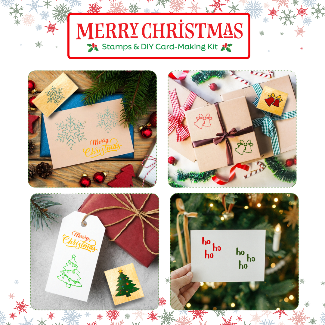 Dcraftsource – wholesale DIY craft kit – CHRISTMAS-WOODEN STAMP & DIY CARD MAKING KIT9
