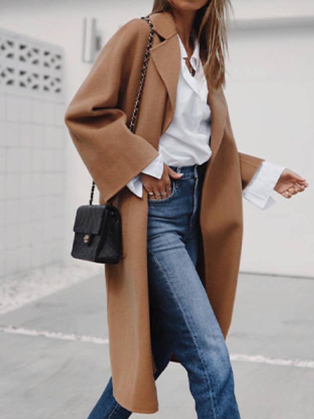 Kleo Wrap Wool Coat for wholesale by Annabella of London