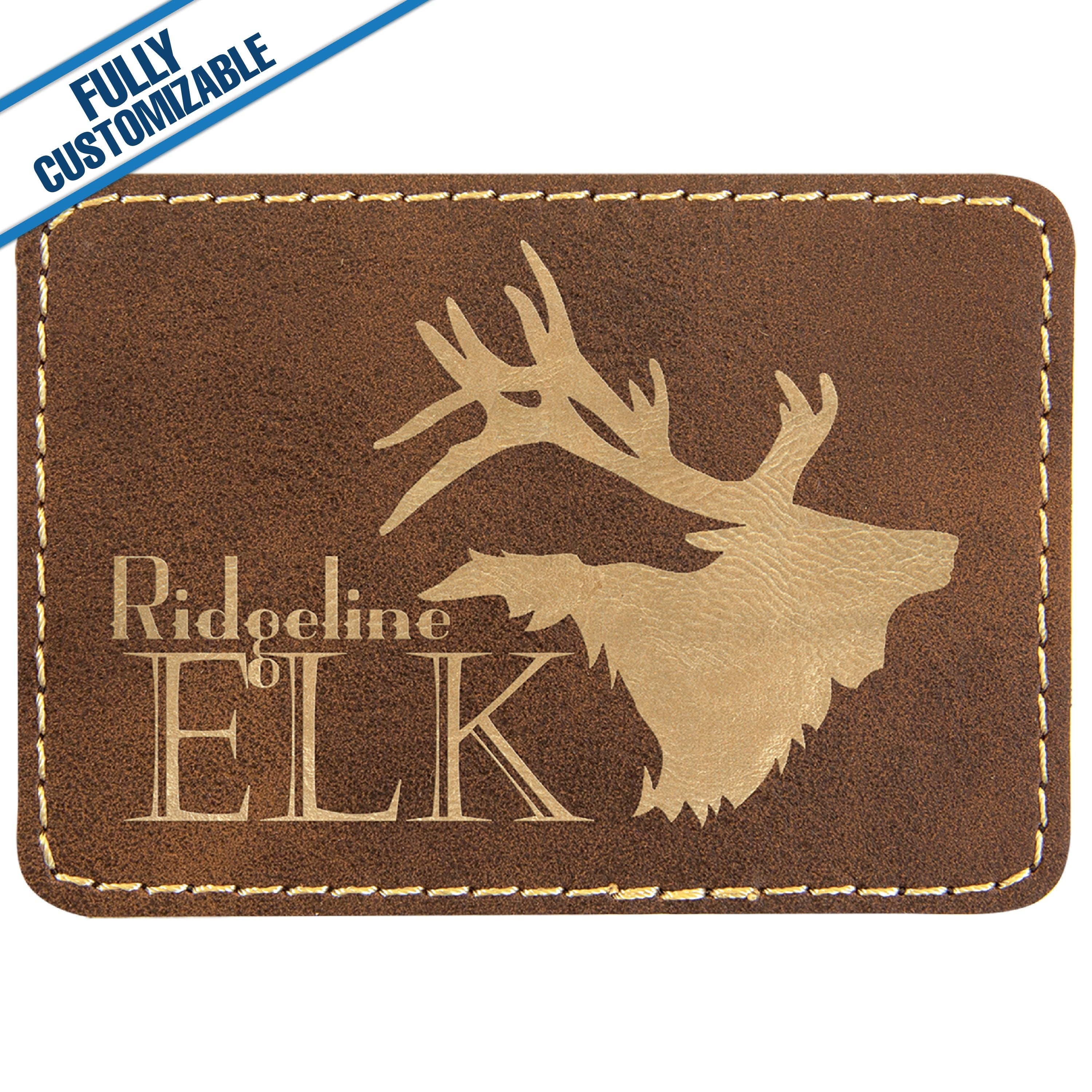 GiftWorksPlus - Wholesale Patch - Engraved Leatherette Rectangle Patch - Fully Customizable7