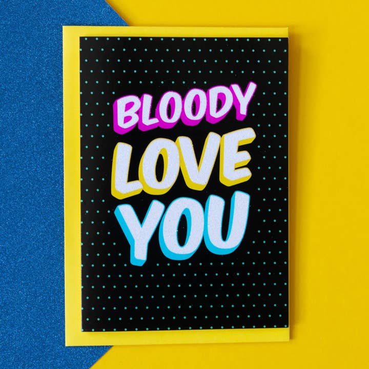 Funny Love Card - Bloody Love You for wholesale by BETTIE CONFETTI