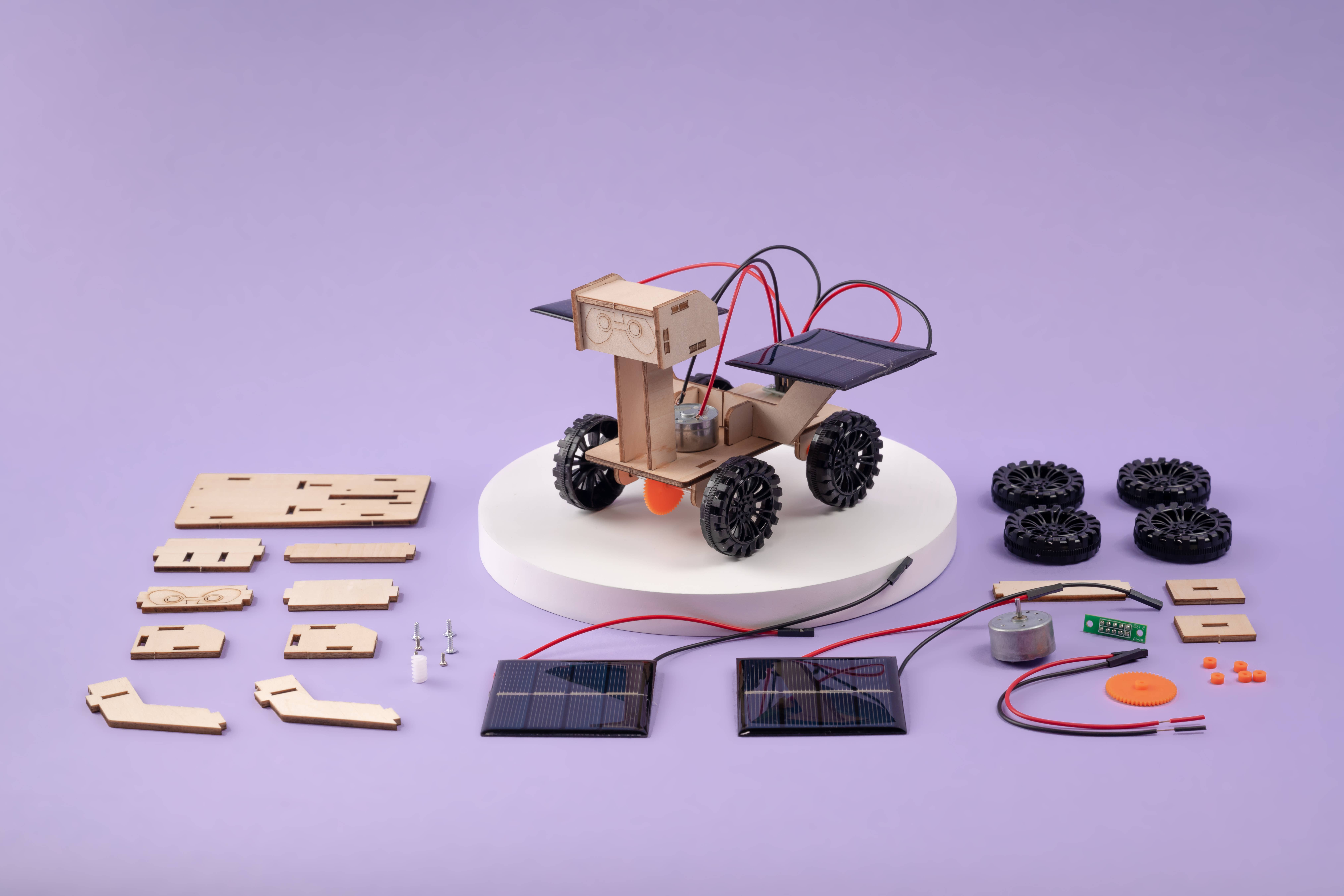 Kitsville - Venta al por mayor Kit de manualidades - Niños - Kit de bricolaje para Mars Exploration Rover alimentado con energía solar, juguete STEM4