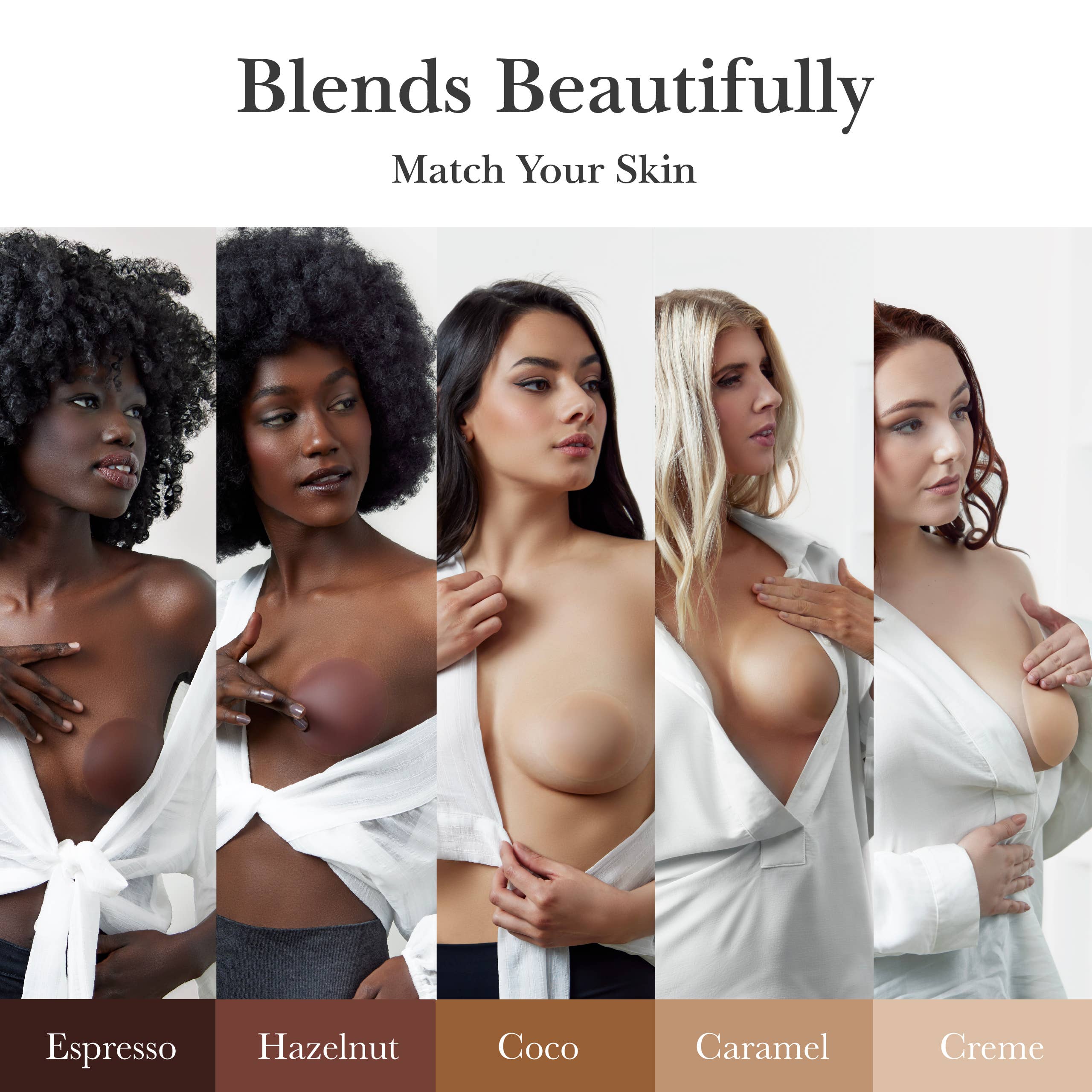 Nippies – Engroshandel Brystvortepads - Dame – Nippies Skin mobile silikone brystdæksler med ekstra dækning9