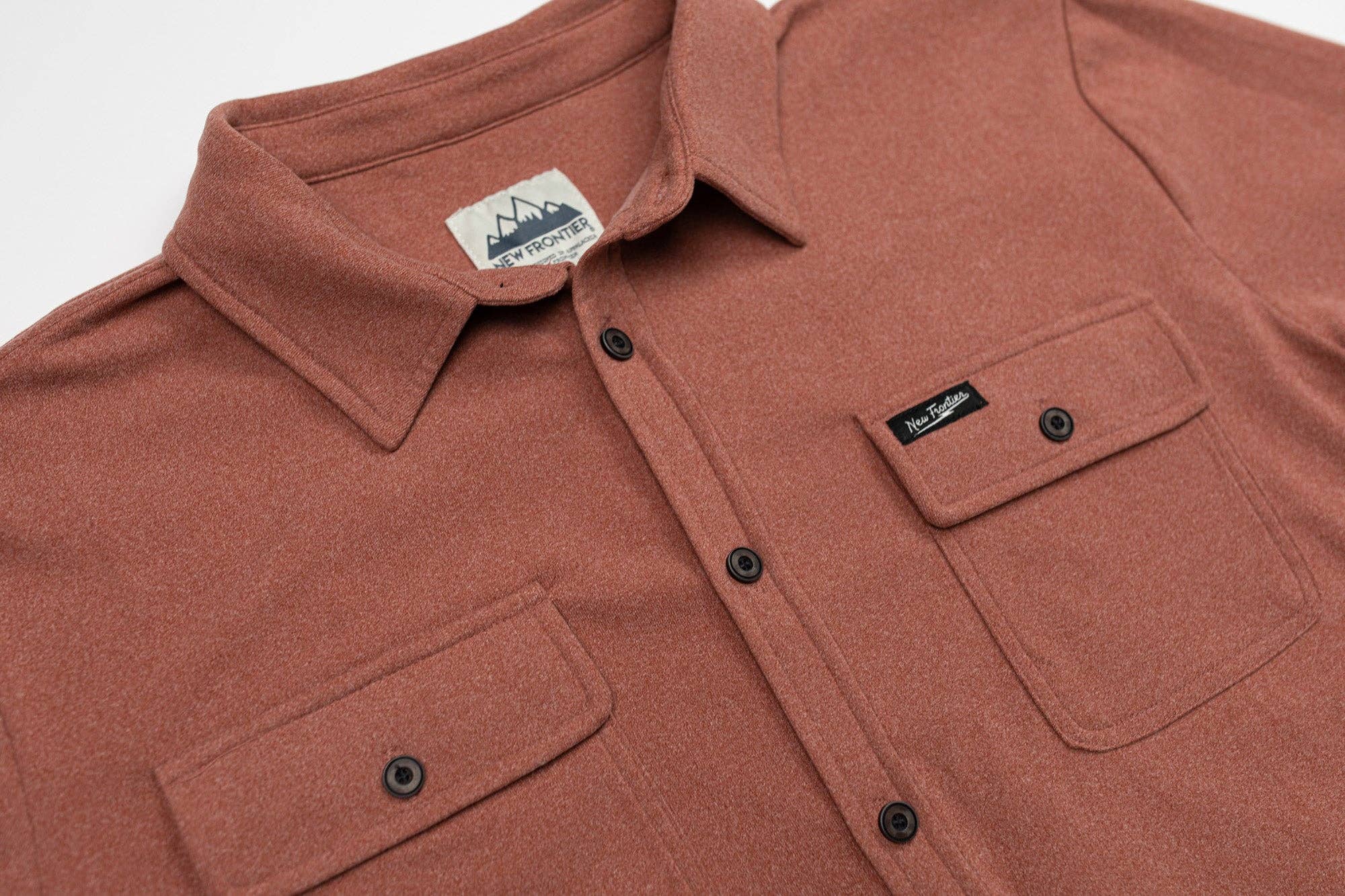 New Frontier - Wholesale Button Down Shirt - Men's - Men's Flex Flannel (Rust)3