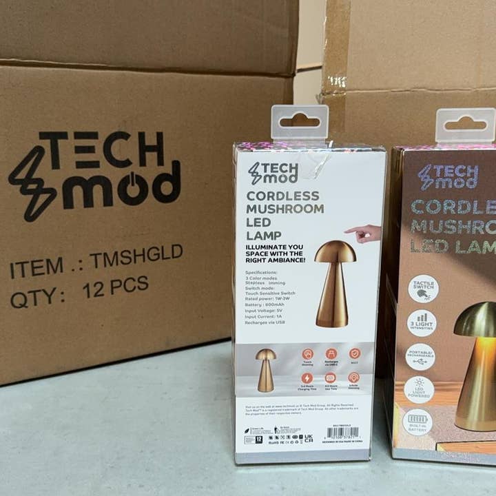 LAX Gadgets - Wholesale Desk Light - Kids - Charming Mushroom LED Lamp/ Night Light -Retail Pack1