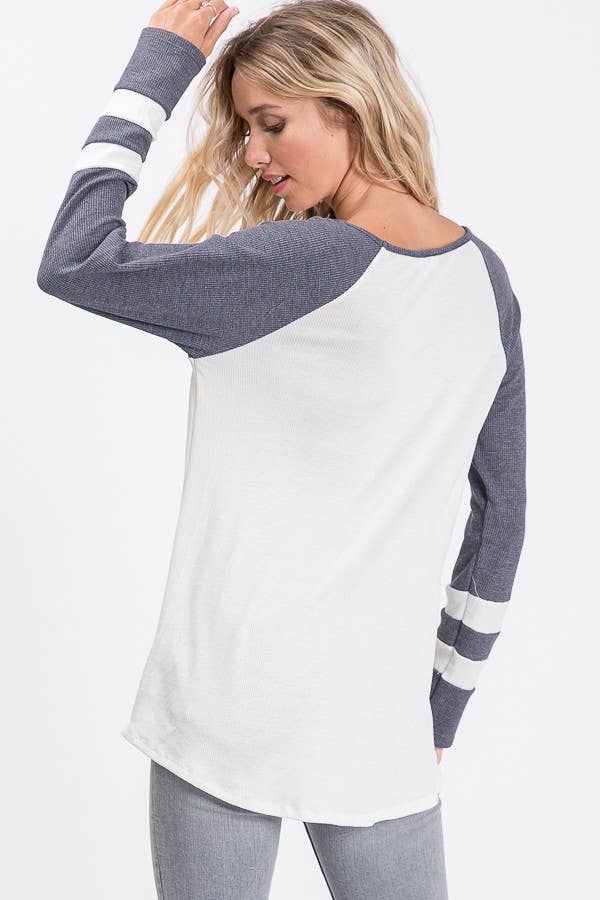 lovely melody - Venta al por mayor Camisa - Mujer - T8094 MANGA LARGA CON DETALLE DE RAYAS Y CUELLO17