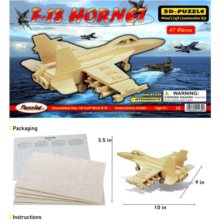 Cota Global - Wholesale Puzzle – Child - 3D Puzzles - F-18 Hornet1