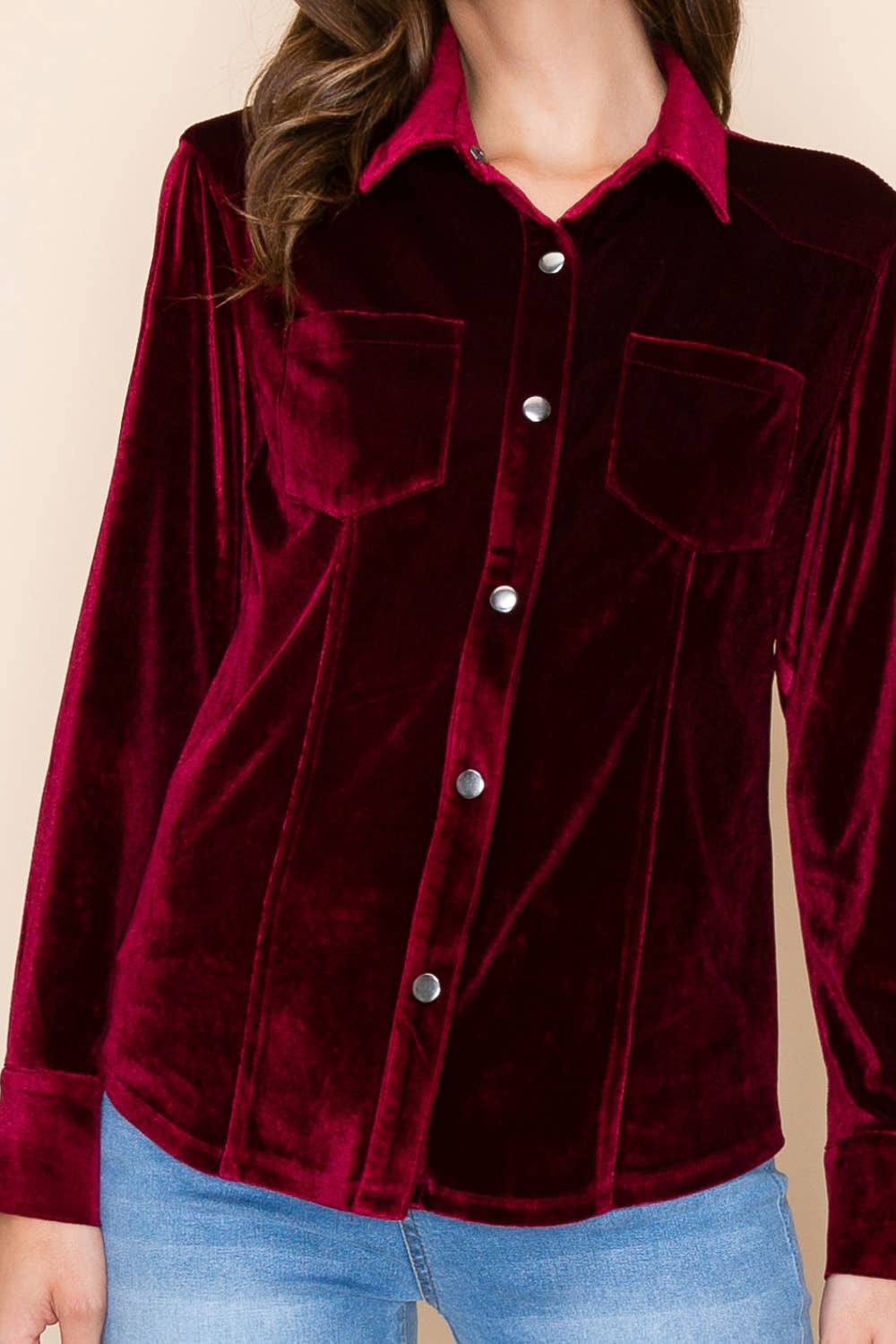 W.A.Y. --Wonderful And Young - Wholesale Shirt - Women's - W.A.Y VELVET SHIRT18