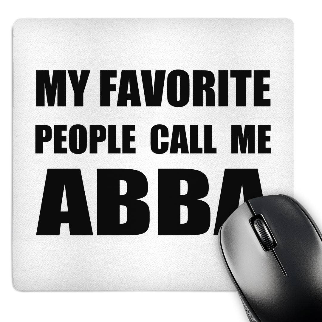 3dRose - Wholesale Mousepad/Trackpad - 3dRose, My Favorite People Call Me Abba - father or dad in Hebrew black text, Mouse Pad0