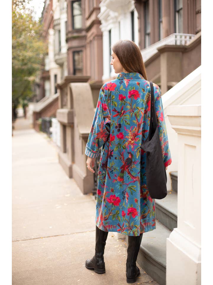 VIKOLINO - Venta al por mayor Kimono - Mujer - Chaqueta larga estilo kimono/Duster de terciopelo12