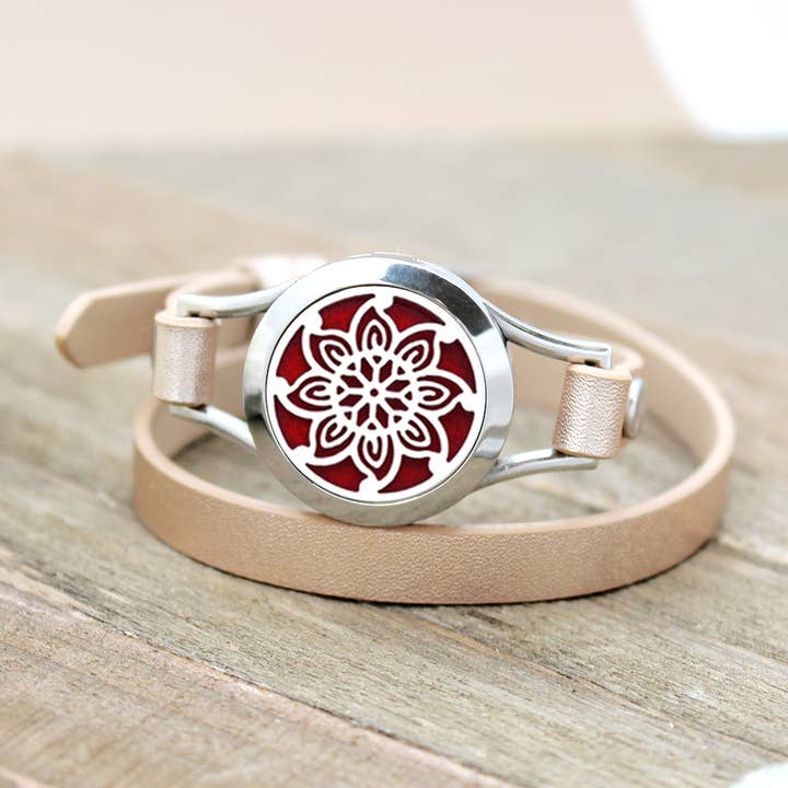 Anavia – wholesale Aromatherapy bracelet – Sunflower Leather Bracelet - Aromatherapy Essential Oil