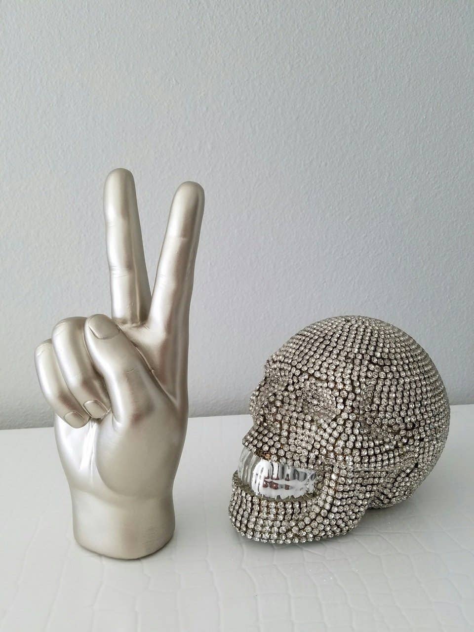Interior Illusions Plus - Wholesale Money/Piggy Bank - Rhinestone Skull Piggy Bank - 8" long6