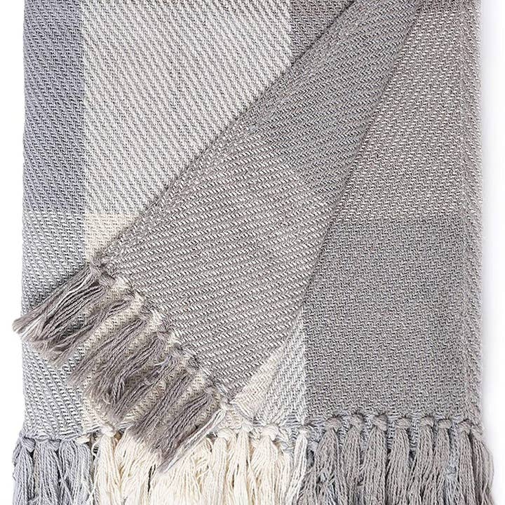 Ecru REDEARTH Medium Weight Blanket 100% Cotton(50"x60") for wholesale on Faire