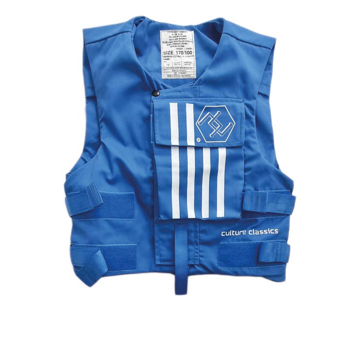 Powder Blue Military Vest_ Culture Classics Limited Edition! for wholesale by Culture Classics