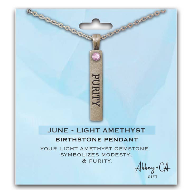 Abbey + CA Gift - Wholesale Pendant/Charm Necklace - Birthstone Pendant Necklace5