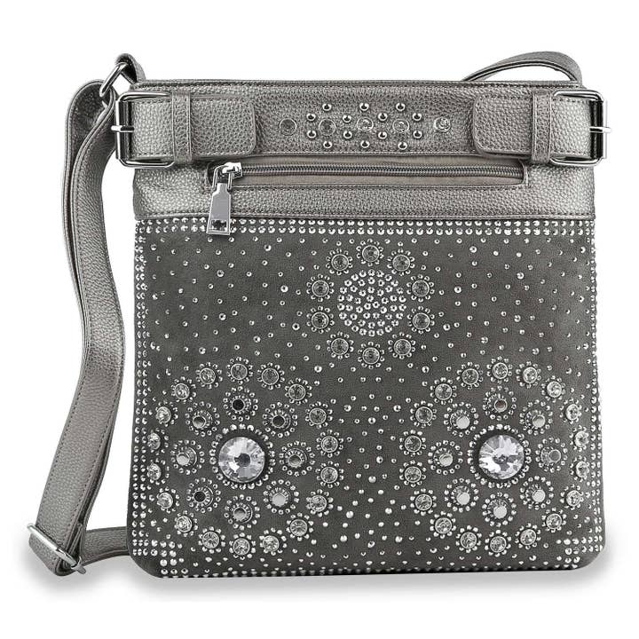 Handbag Express - Wholesale Crossbody bag – Women's - Stud And Rhinestone Design Crossbody Sling1