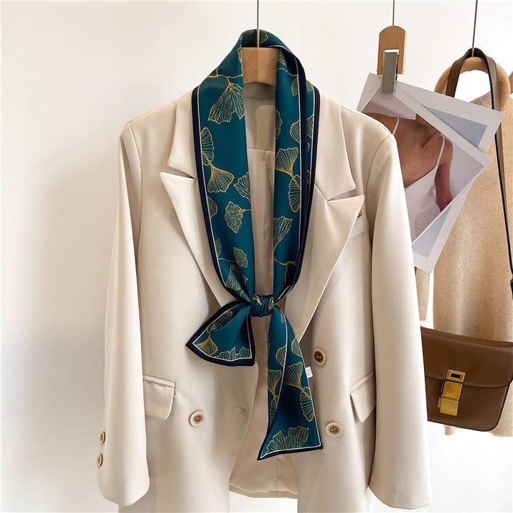 Ekartini - Wholesale Scarf - Women's - Long Thin Printed Silk Scarf1