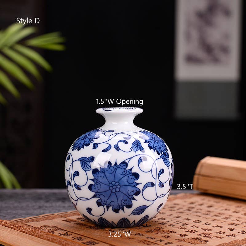 Sweet Home Deco - Wholesale Vase - Chinoiserie Bud Vase, Porcelain Vases,  Blue and White Vases3