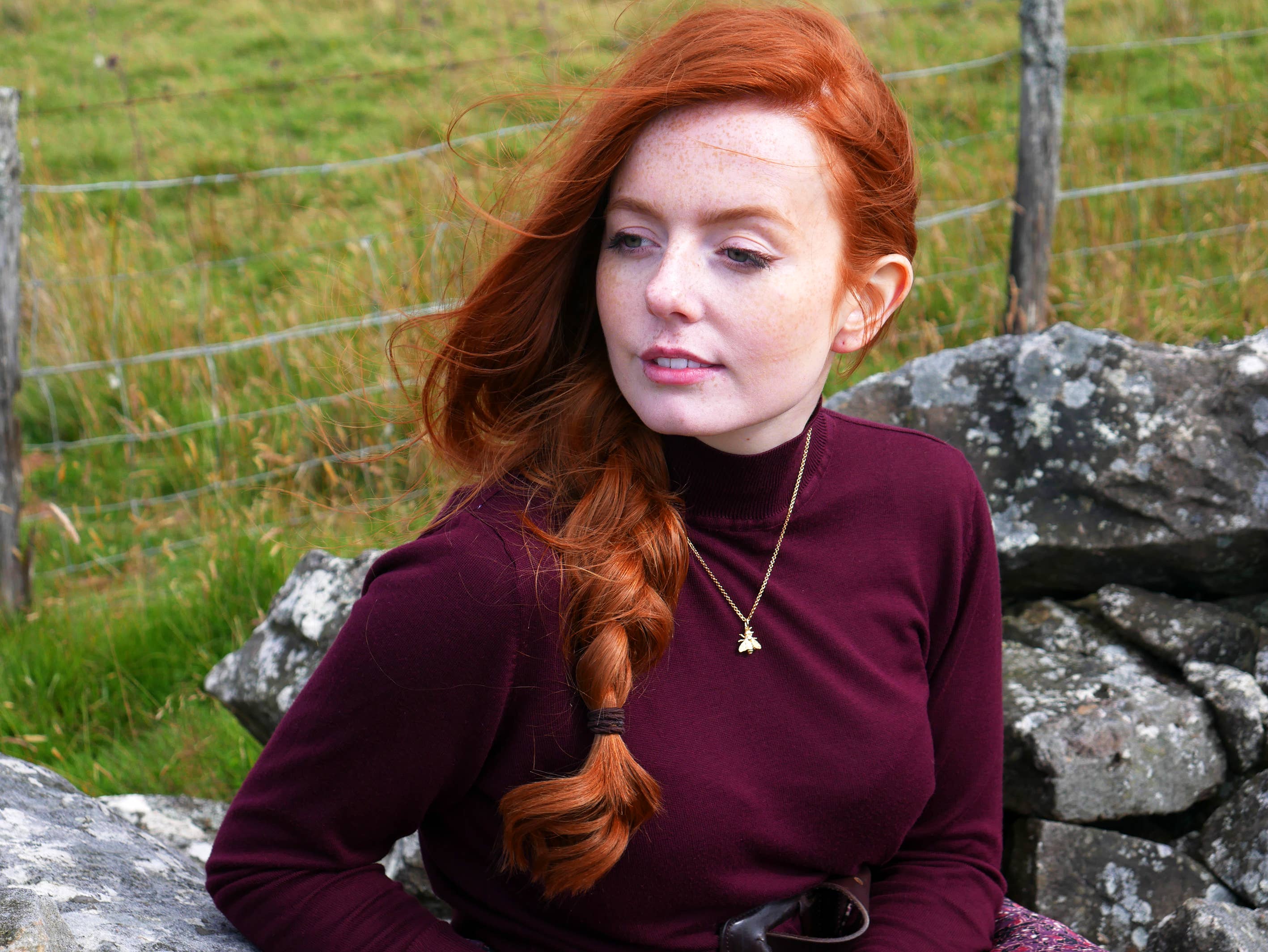 In The Heather – wholesale Pendant/charm necklace – Scottish honey bee necklace in sterling silver14