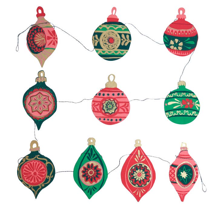 East End Press - Wholesale Bunting/Garland - UK/EU: Baubles Sewn Garland10